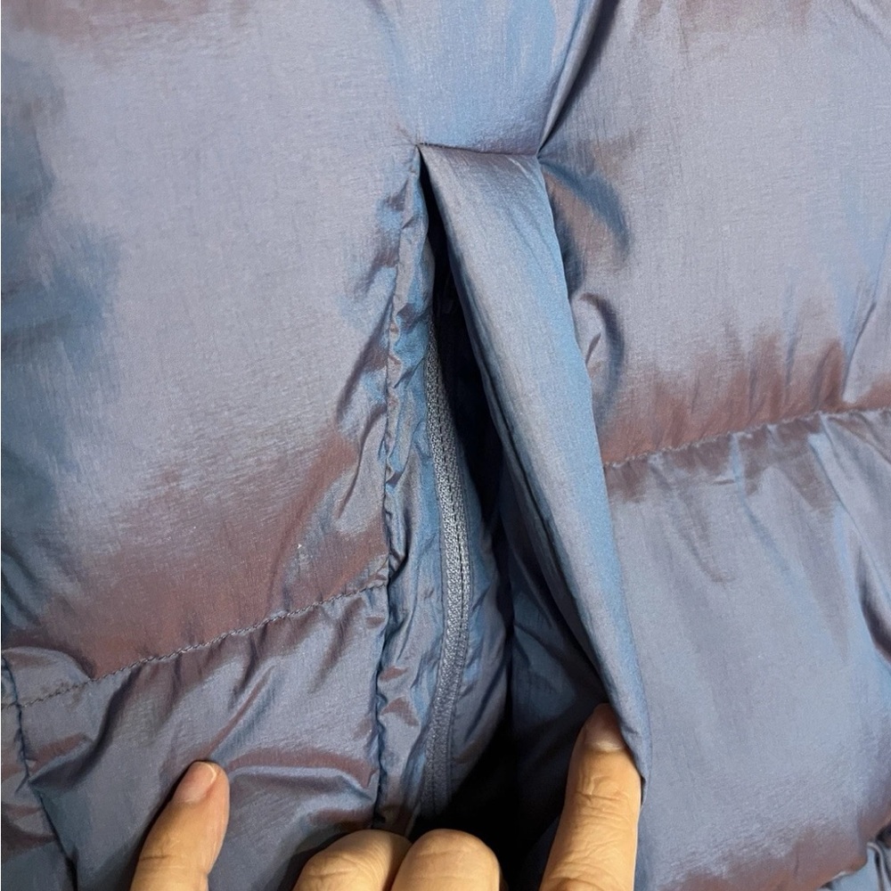 Lululemon vest womens 8 wunder puff cropped indigo athletic preppy snow down ski - Picture 2 of 7